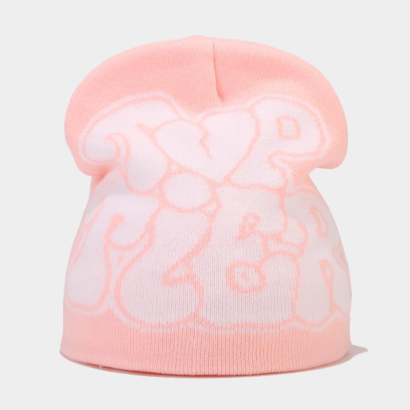 Autumn and Winter New Jacquard Love Letter Pullover Hat Men's and Women's Adult Wool Knitted Hat Cold Hat