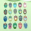 Colorful Owl Enamel Charms, 20pcs - Alloy Pendants for DIY Bracelets & Necklaces