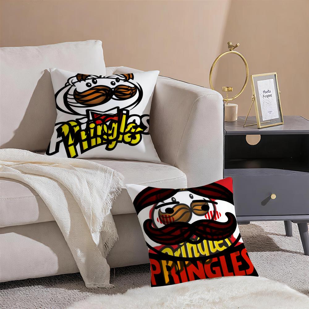 Classic Personality P-Pringles Pillow Case Pattern Printed Pillowcase For Living Room Sofa Cushion Cover & Bedroom Decor
