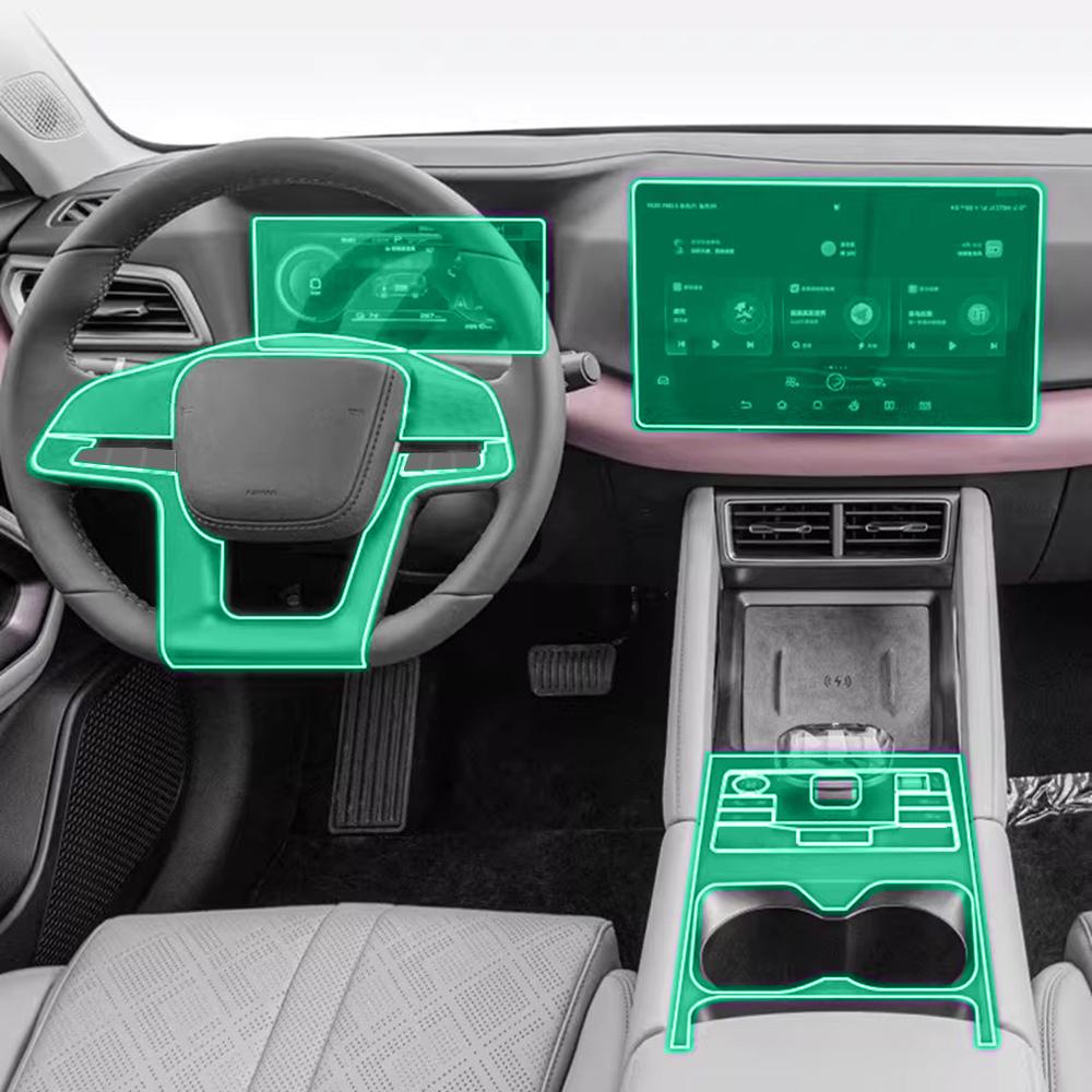 Auto-Innenfolie Transparentes TPU Vorgeschnittene Abdeckung für BYD Yuan UP 2026 ATTO 2 GPS-Panel Mittelkonsole Kratzfeste Zubehörteile