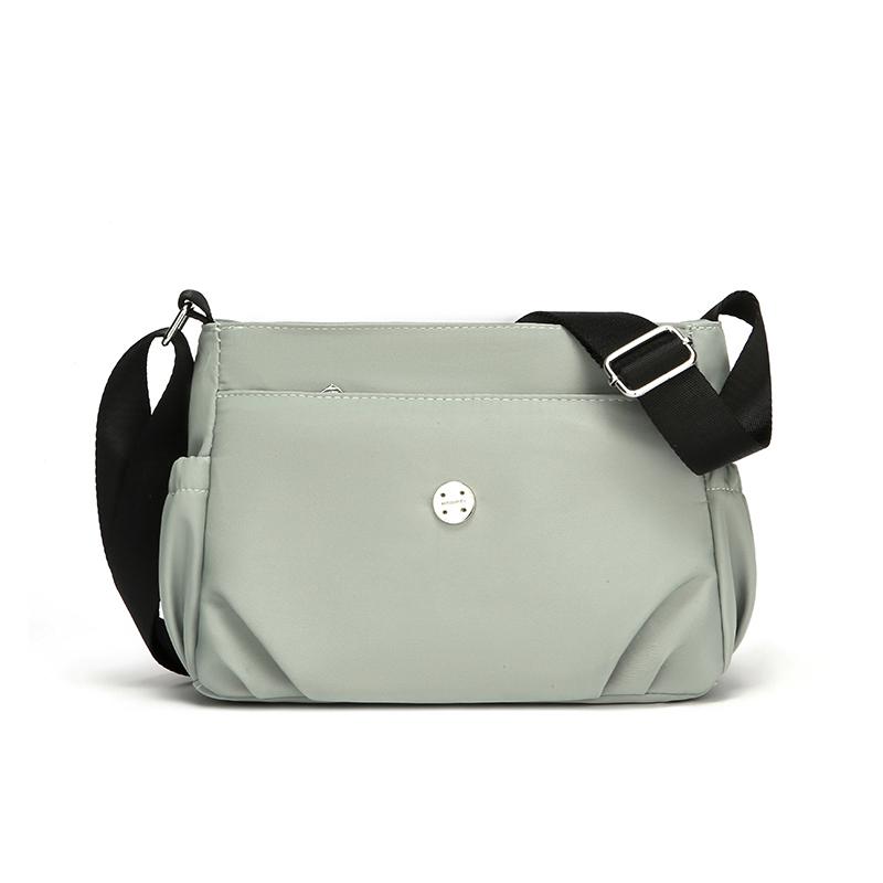 Einfarbige Damen Umhängetasche mit großem Fassungsvermögen und mehreren Fächern, leichte Pendler-Schultertasche, Mamatasche