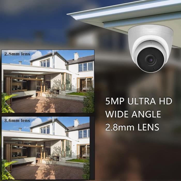 Caméra de sécurité - WiTi - IP69050 - 5MP HD - Vision nocturne - Métal - Intérieur/extérieur