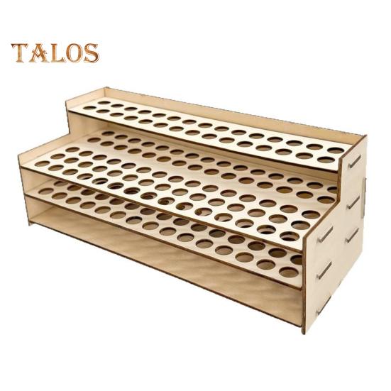 

Деревянный держатель для кистей, 75 отверстий, настольная подставка, органайзер для хранения ручек, большая емкость, 2 уровня, отделение для художественных инструментов, стойка для демонстрации на стене стола цвет старого дерева