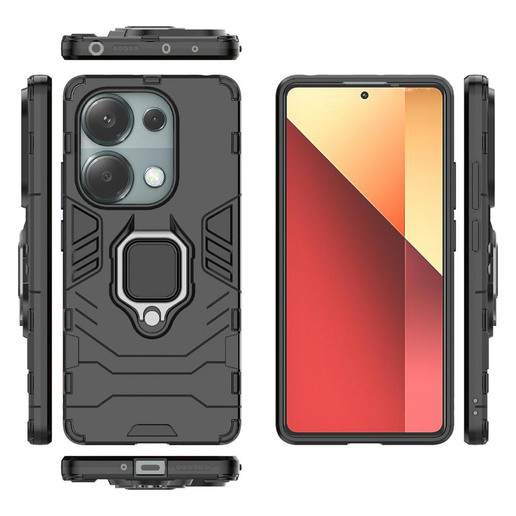 For Xiaomi Redmi Note 14S 4G Case PC+TPU Protective Phone Cover with Ring Kickstand