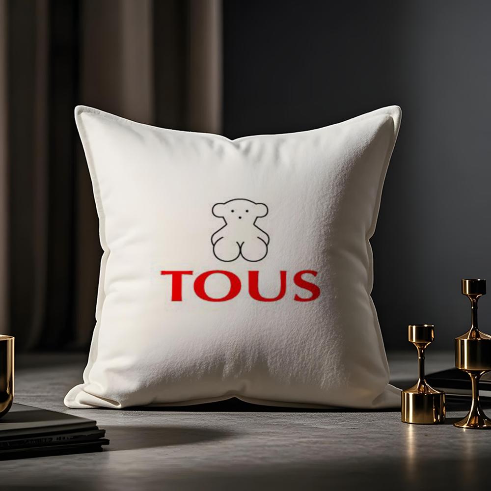 CRAFTED WITLOVE T-touS-sanime Cushion Cover Anti-dustmite Pillowcase Invisible Zipper Silky Short Plush Sofa Cushion Cover
