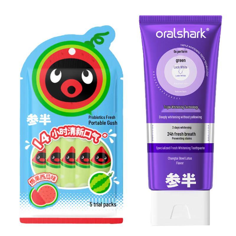 Zestaw Cenban Fresh Biała Pasta do Zębów i Płyn do Płukania Ust o Smaku Arbuzowym