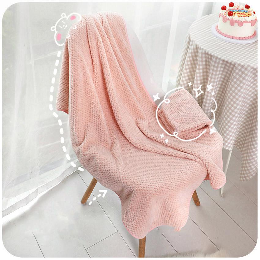 

Solid Color Thick Coral Fleece Bath Towel Hair Towels Family Bathroom Hotel Adult Children Toalhas De Banho Serviette De Bain 70x140cm