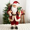 Christmas Santa Figurine Standing Santa Claus Figure with Gifts Bag And Present Box Christmas Decoration for Holiday Party Home Decor
