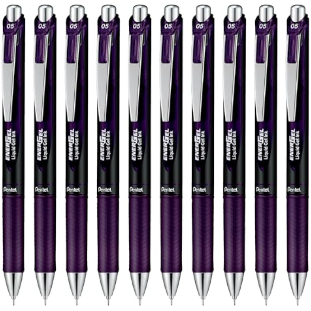 Pentel Ballpoint Gel Ink Gel Knock Type 0.5mm 0 BLN75A2-VA Bordeaux Black 10pcs