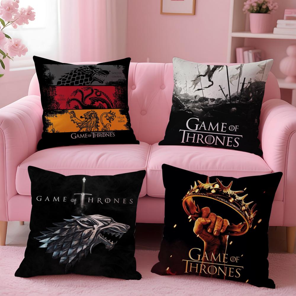 TV-G-GamES Of T-ThroneS Kissenbezug Plüschstoff Weich Beidseitig bedruckt Sofa Warm Winter Zuhause Geschenk Kissenbezug