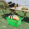 12 Pcs Shopping Baskets 18L Plastic Shopping Baskets with Handles, Store Baskets Retail Baskets with Handles