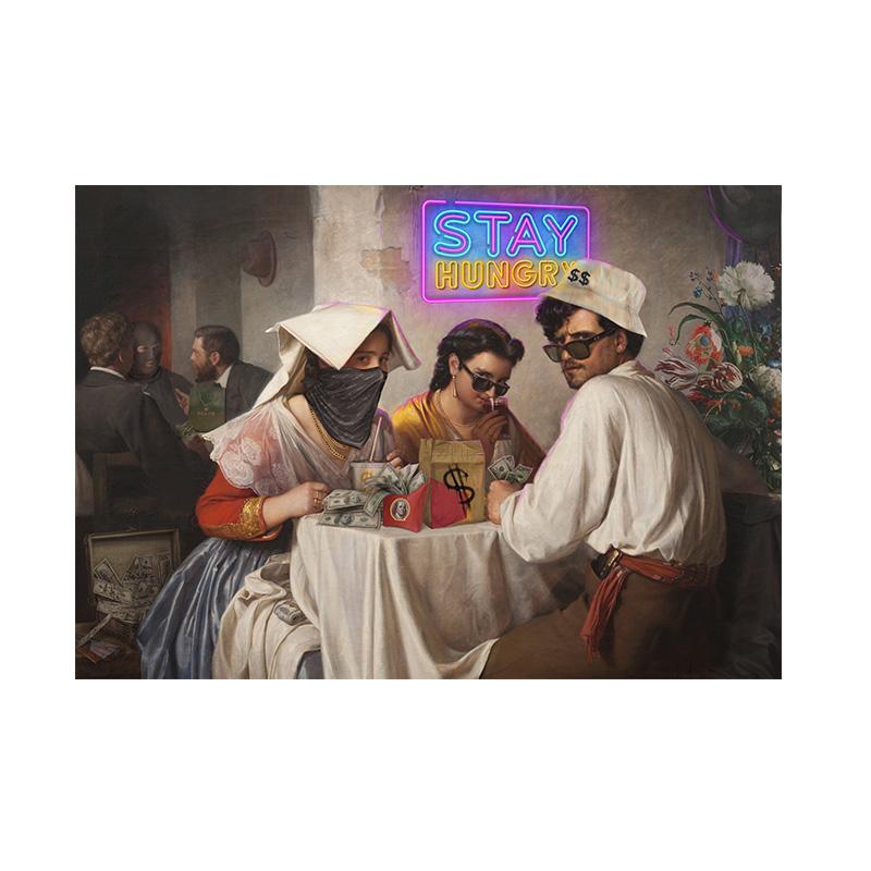 

Dream Big Бонни и Клайд Картины на холсте Постеры и принты Современные фигуры Настенные картины для украшения гостиной дома 70x100cm No Framed