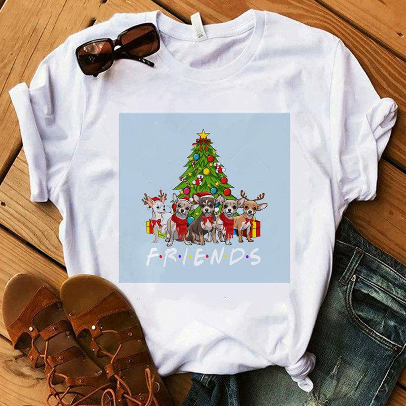 Stampa Mamma Chihuahua T-shirt da Donna Estate Nuova Moda T-shirt Divertente Design Cane Bella Ragazza T-shirt Tee Shirt Femme
