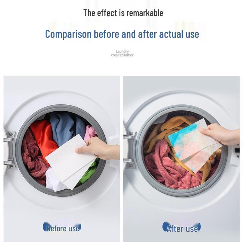 50-Pack Color Catcher Laundry Sheets - Anti-Color Bleeding & Staining Protection
