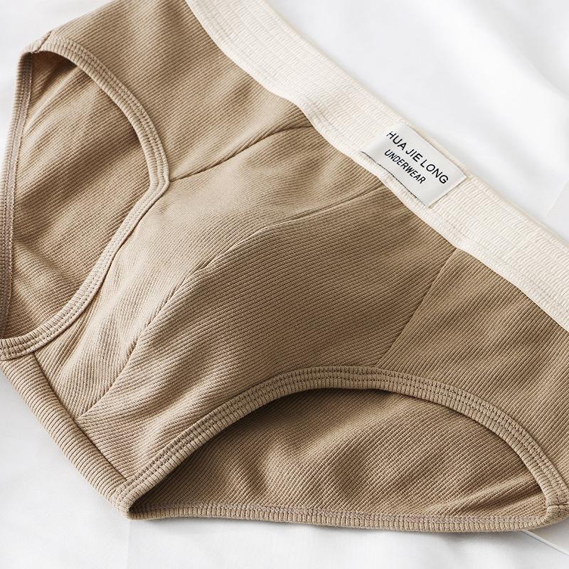 Solid Color Men's Underwear Multi-color Wholesale Mid Waist Breathable Triangle Underwear