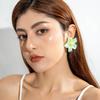 New Spring/Summer Simulation Dyeing Resin Flower Earrings for Women's Jewelry, Fresh and Cute Flower Earrings
