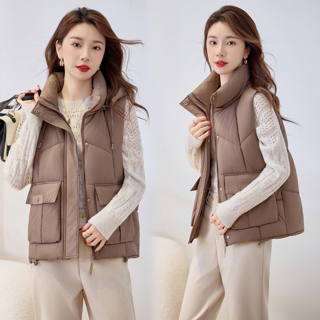 Cotton Vest Women's Autumn and Winter New Korean Version Loose Versatile Short Wear Vest Down Cotton Vest Vest Vest Batch