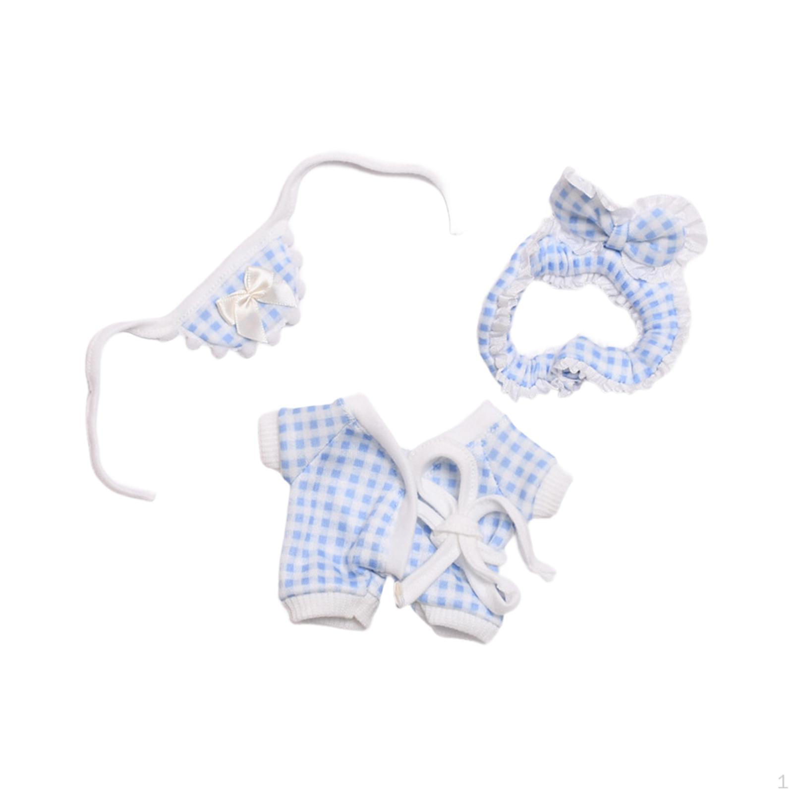 

Комплект пижамы из 3 предметов, комплект одежды для кукол, костюмы для маленьких девочек, стильный фильм синий