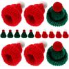 24Pcs Mini Christmas Hats Miniature Hats for Wine Bottle Decor Christmas Tree Ornament DIY Craft Supplies Festive Party