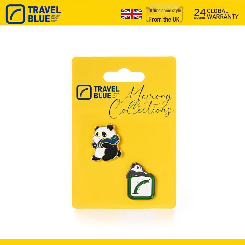 Travel Blue Chinese Chic Panda Badge