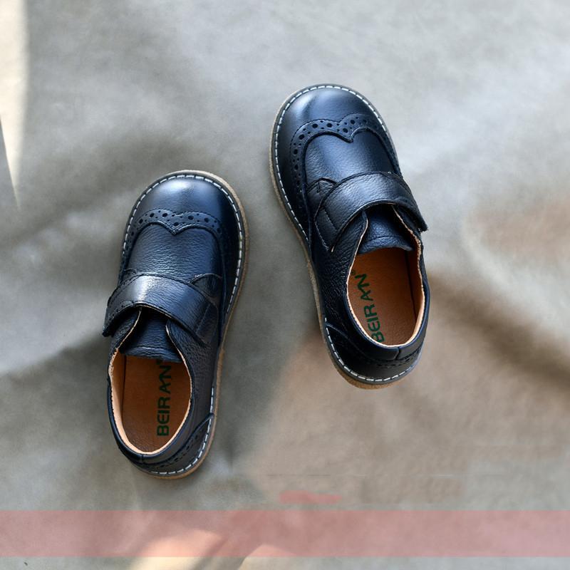 

Children shoes New Genuine leather shoes Baroque retro cowhide single shoes boys girls trendy shoes campus performance sh 25