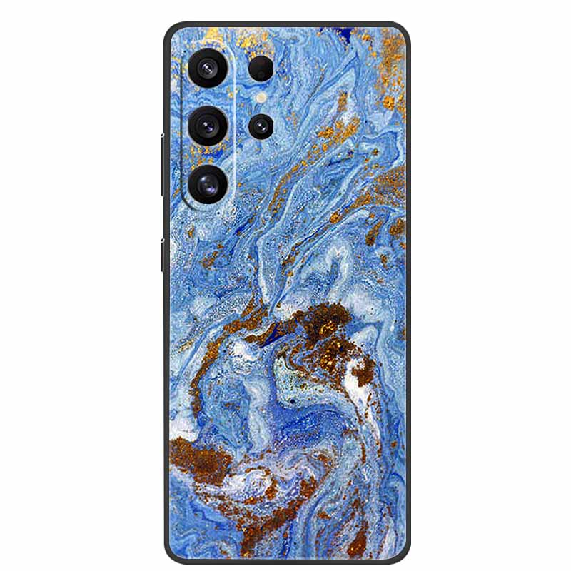 Phone Case For Samsung Galaxy S26 Ultra Colorful Painted Soft Silicone Bumper for Samsung S26 Ultra Case Marble Shockproof Cover