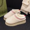 2024 autumn and winter new velvet warm snow boots thick-soled foreign trade women's cotton shoes one foot bread boots