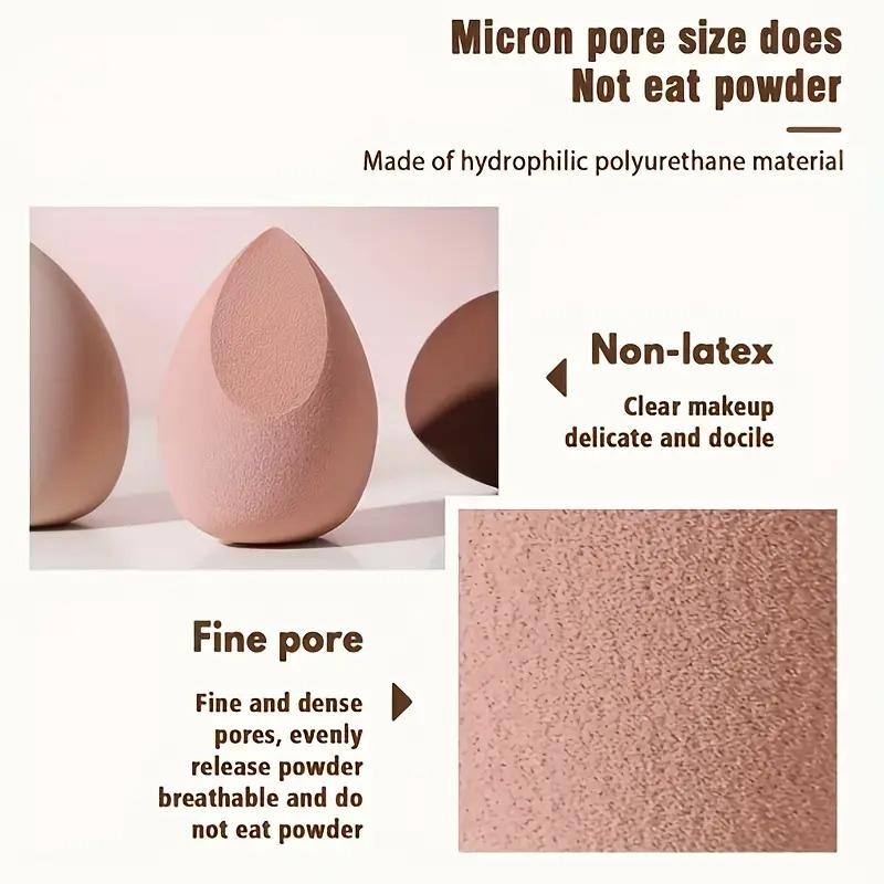6-Pack Makeup Sponges for Flawless Foundation - Blending Beauty Sponge for Liquid & Cream Makeup - Perfect for Holiday Parties &