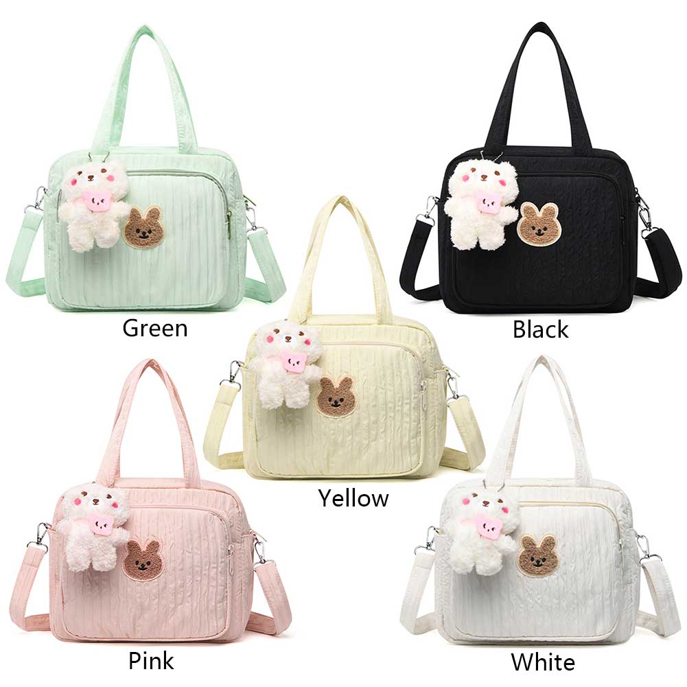 Mommy Stroller Nappy Bag Portable Cute Cartoon Multi-function Large Capacity Baby Diaper Bags with Pendant Nylon Mom Travel Tote