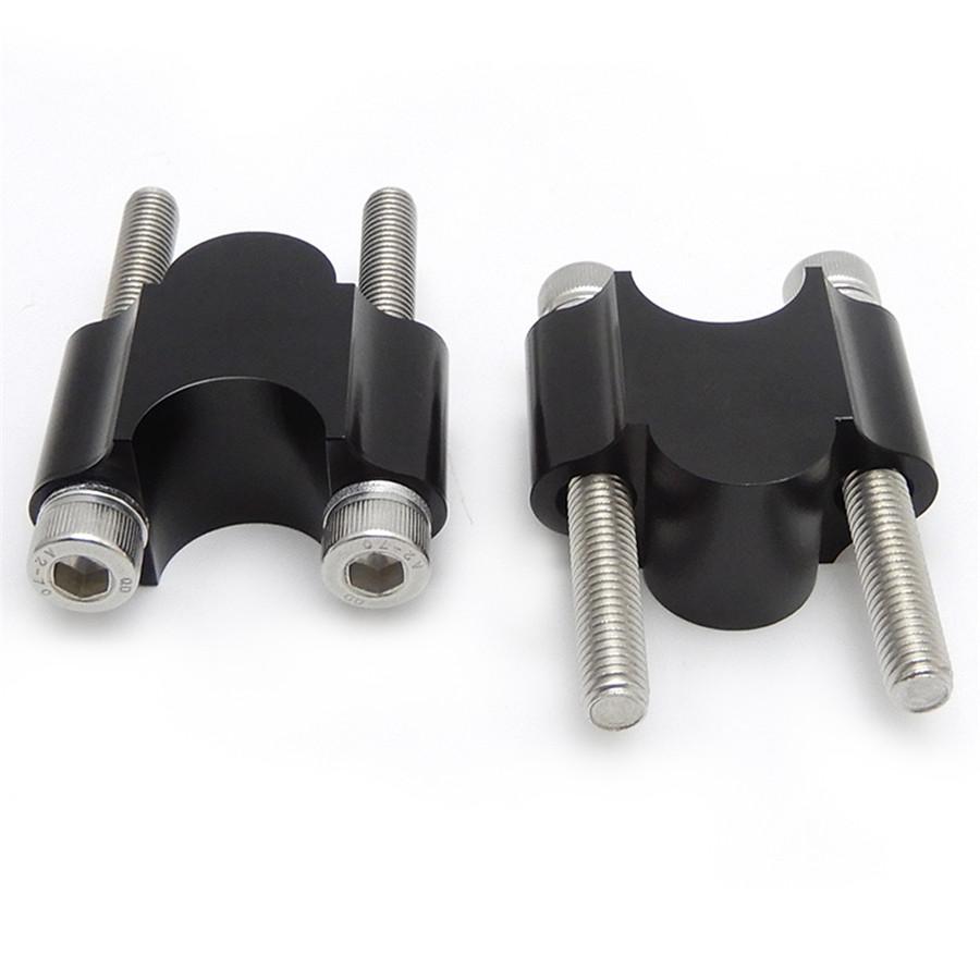 

Universal Black CNC Aluminum Motorcycle 1 1/8 Handlebar Clamp Risers 28mm Rise