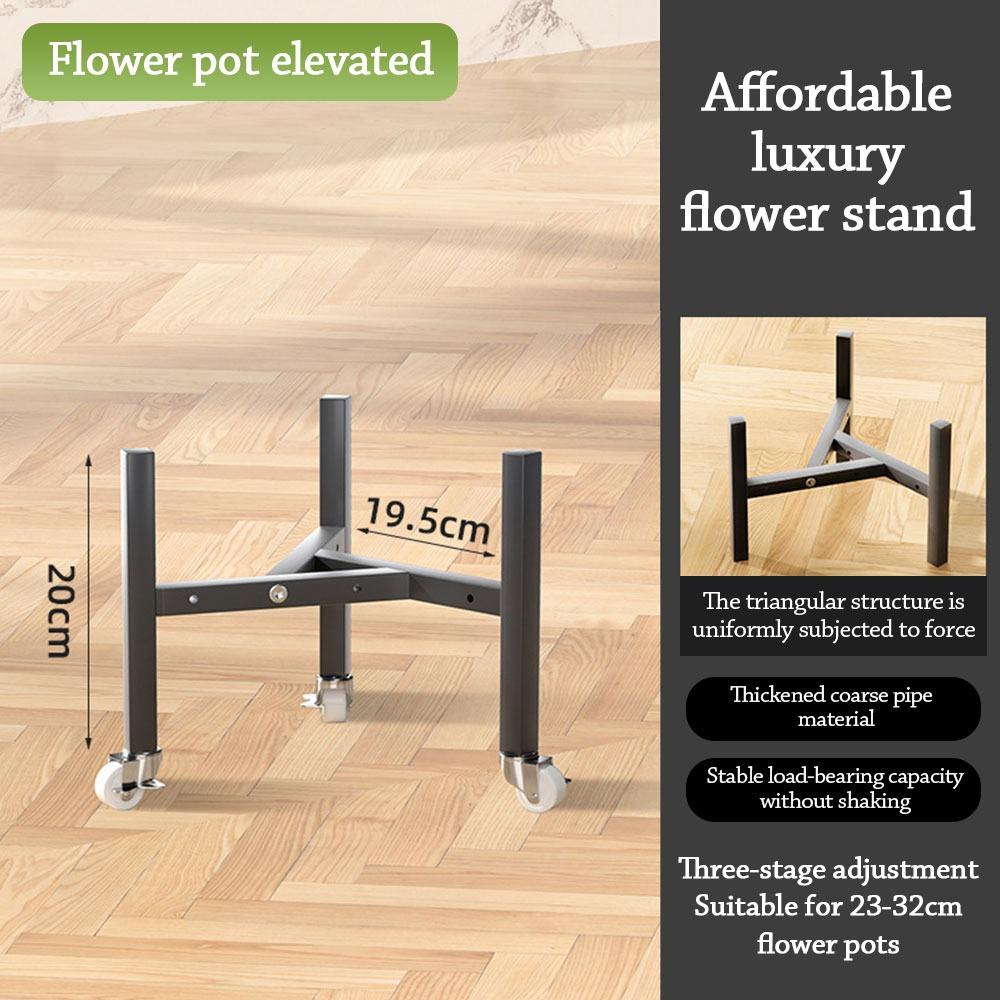 Floor-standing Flowerpot Bracket Metal Planter Shelf Stable Potted Holder Garden Display
