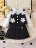 New Arrival: Girls' Black Vest, White Shirt, & Black Skirt Set