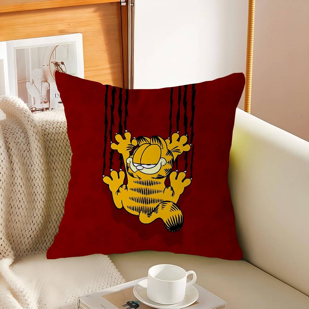 

Cute Anime G-Garfields Cat Pillowcase Toon Gift Cushion Cover Bedroom Home Sofa Chair Seat Decor Pillow Case 16x16Inch