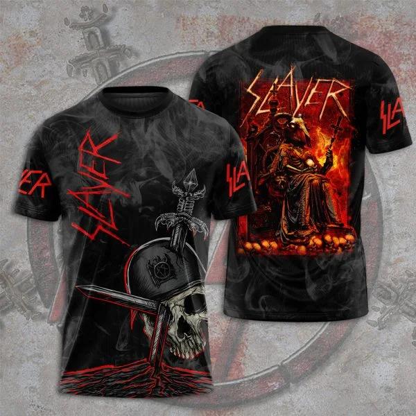 T-shirt alla moda da uomo Rock Band Slayer Stampa 3D T-shirt Uomo Donna Hip Hop Manica Corta Maglietta Oversize Streetwear Top Abbigliamento