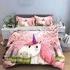 Unicorn Blossom Spring Decor Set Soft Comfortable Duvet Cover Bedding Set Included 1*Duvet Cover & 2*Pillowcases, Gift