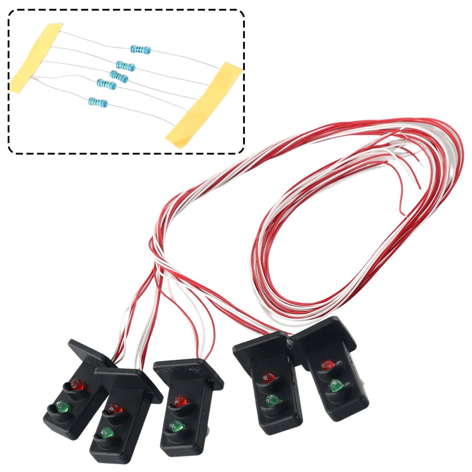 

5 Pcs 20mm LEDs Made Green/Red Dwarf Signals 2 Aspects