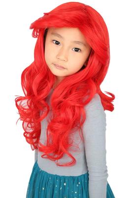 Topcosplay Mermaid Wig for Red Curly Cosplay Halloween Costume Theater One Size Fits School with Net Kids, Hair, Wig, Wig, Wig, Costume, Most,