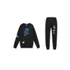 Fleece Pullover Sweatshirt And Jogger Pants Set Men Sweatshirts Black DM6876-010+DX0796-010