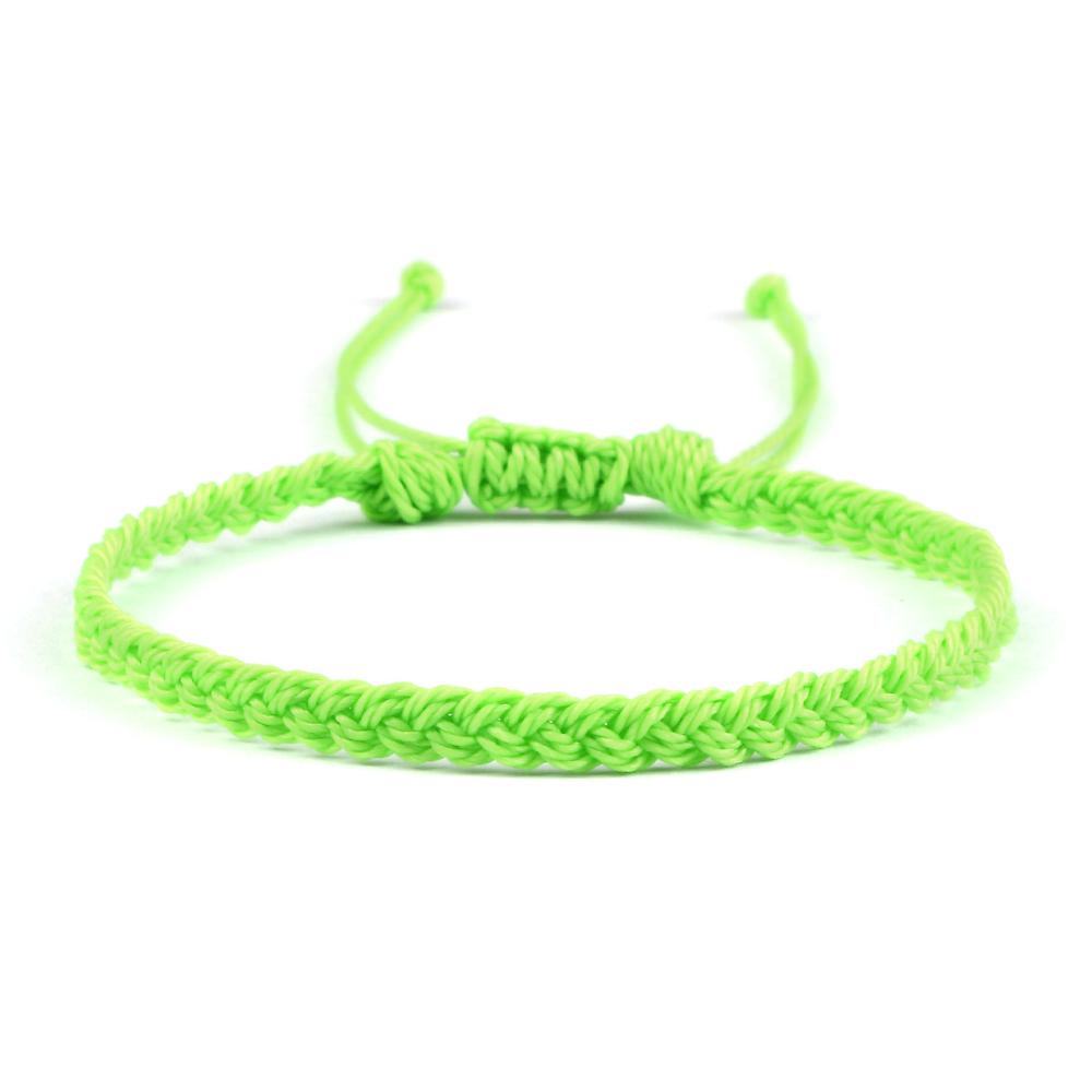 Κλασικές Χειροποίητες Πλεγμένες Βραχιόλια για Γυναίκες Άνδρες Μονόχρωμο Κερωμένο Νήμα Πλεξούδα Βραχιόλι Καρπού Βραχιόλι με Γούρι Ρυθμιζόμενο Κοσμήματα Δώρα