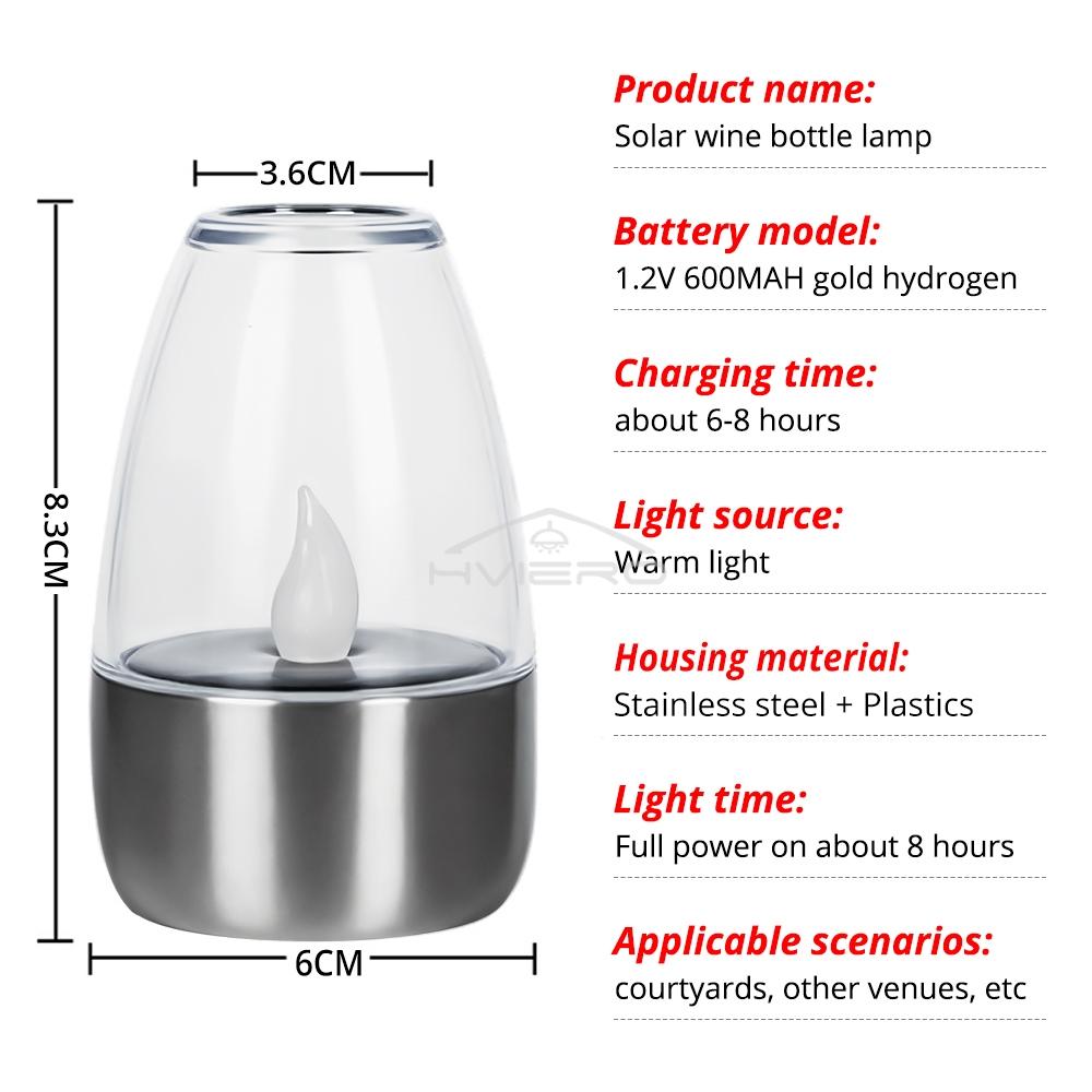 Rechargeable Night Lights LED Solar Candles Light Flameless for Wedding Party Garden Decoration Outdoor Waterproof Lamp