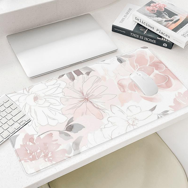 Elegant Minimalist Floral Mouse Pad Gaming Large Desk Pad Mousepad Xxl Keyboard Long Pad Mousepad Speed Pc Gaming Accessories