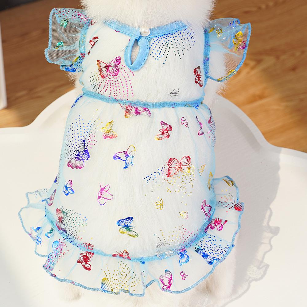 Big Dog Golden Retriever Pet Clothes Cat Dog Summer Sunscreen Breathable Mesh Cat Dress Princess Dress Dog Supplies