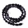 AAA 100% Natural  Black Onyx Mix Shape Gemstone Smooth Beads Necklace 7-10mm 18" UB-8657
