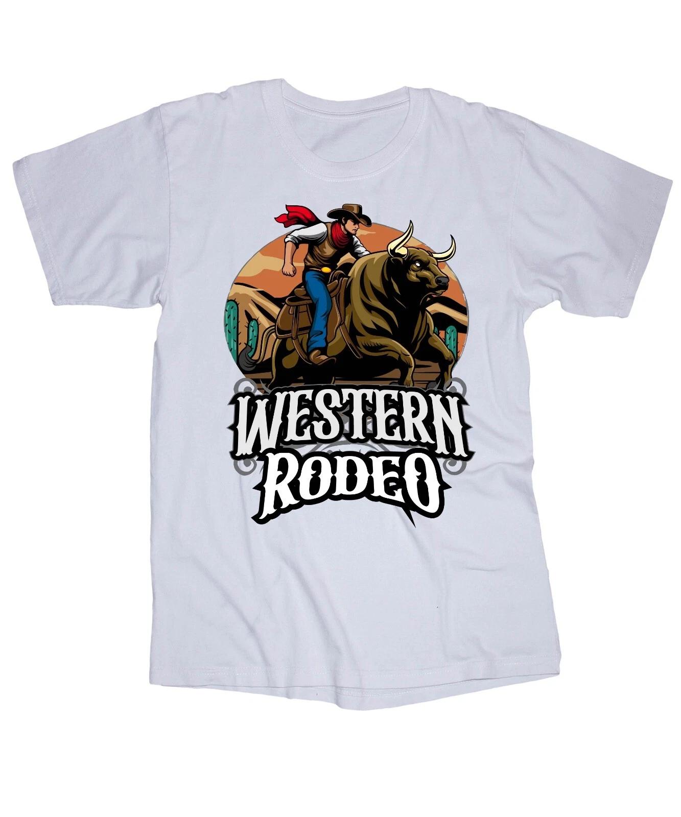 Western Rodeo Cowboy white T-shirt Ranch Bull Riding Gotta Ride Country Freedom L