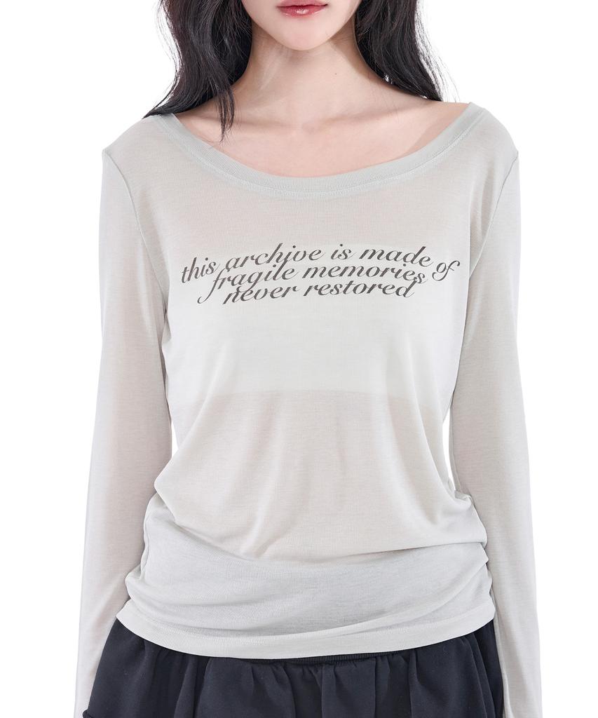 Alkialka Sheer Long Sleeve (Light Gray)