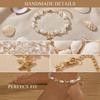 Boho Cowrie Shell Anklet for Women Natural Crystal Stone Beads Gold Color Starfish Charm Foot Chain Summer Beach Jewelry Gift