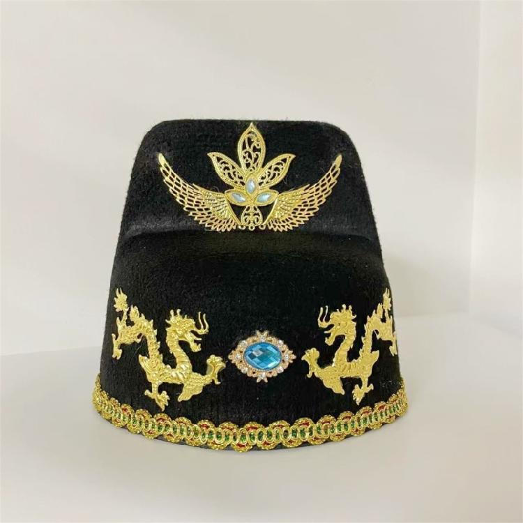 Traditional Chinese Officer Hat Props Perfect for Theme Parties and Historical Reenactments Photo Props