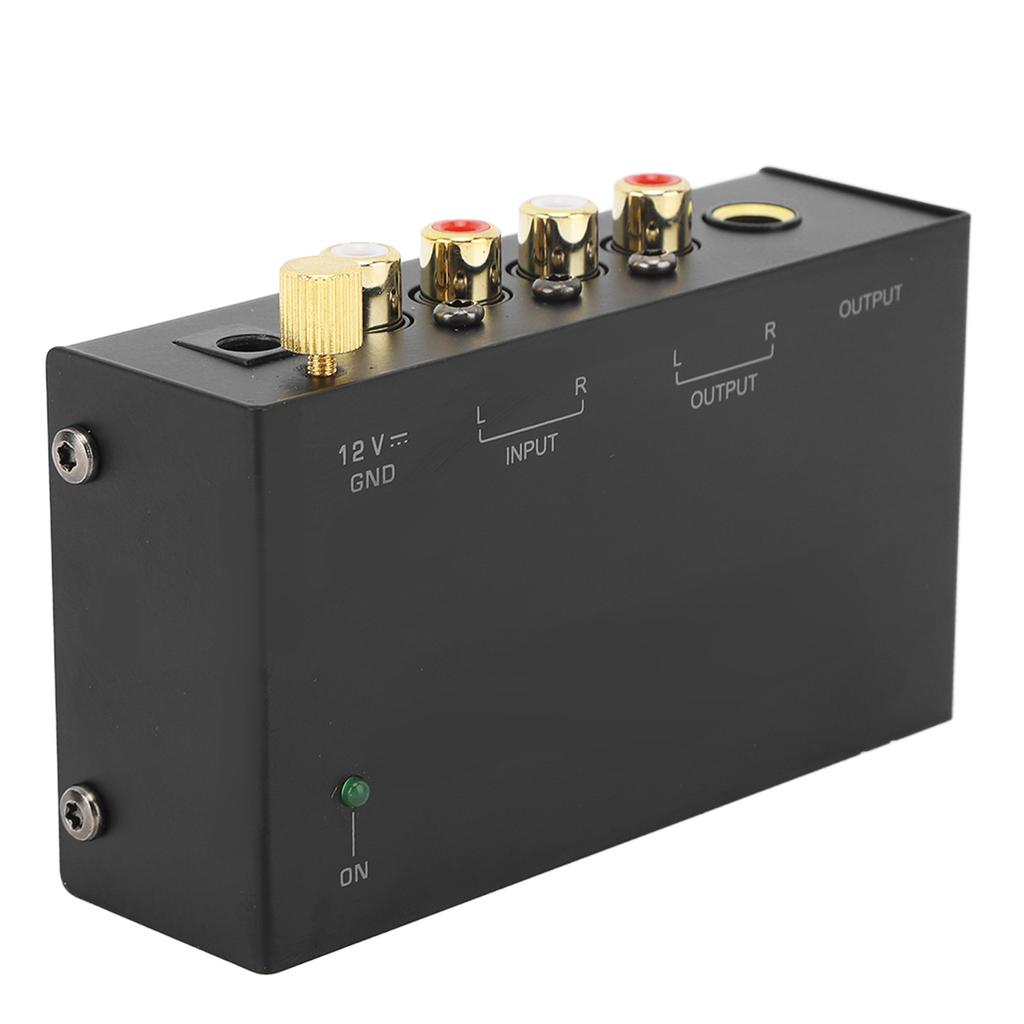 Phono-Vorverstärker AC Metall 100–240V Schallplattenspieler Vorverstärker für Plattenspieler Vinyl-Schallplattenspieler