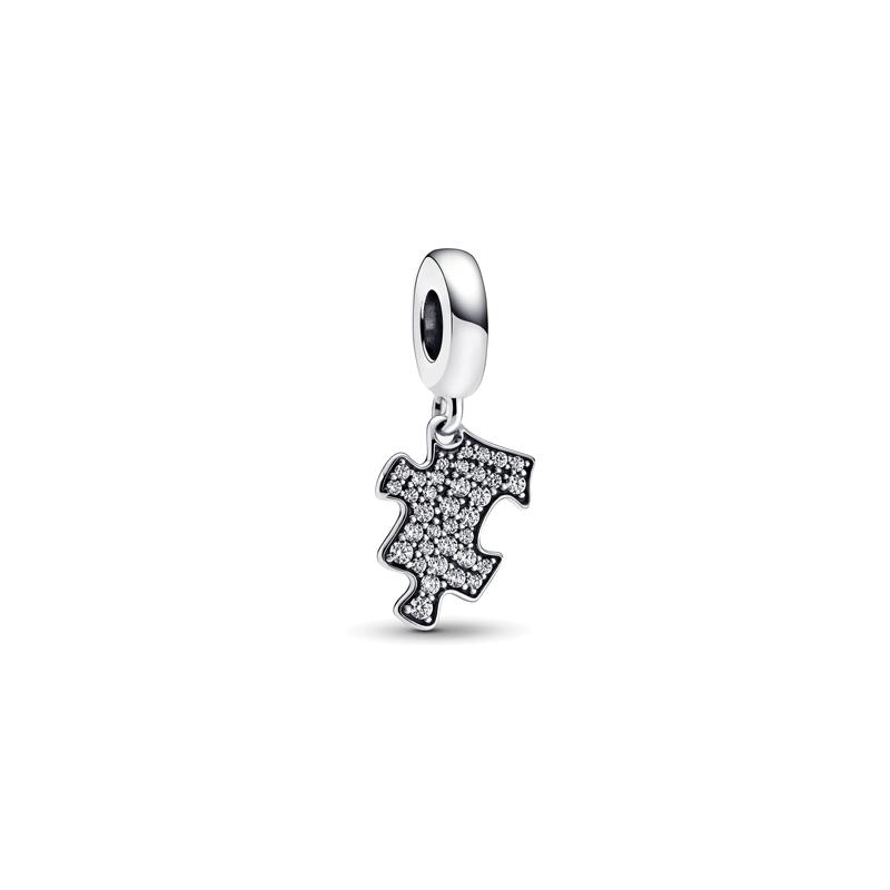 Pandora MOMENTS Fashion Trend Versatile Sparkling Puzzle Charm Women s Silver 792241C01