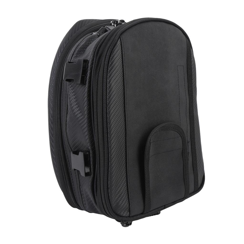 Motorcycle Tail Bag 7.5L To 10L Expandable Waterproofing Stylish Look Travel Luggage Bag with Rain Cover